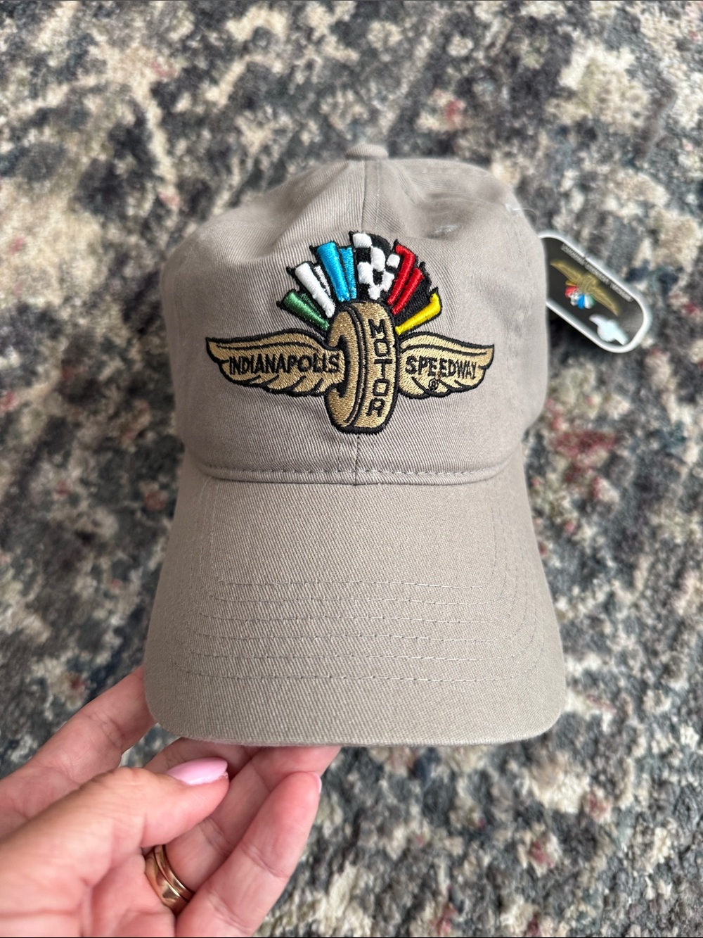 Indianapolis Motor Speedway Embroidered youth Tan Baseball Cap